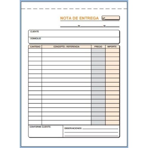 TALONARIO LOAN NOTAS ENTREGA 8º AP T/Q