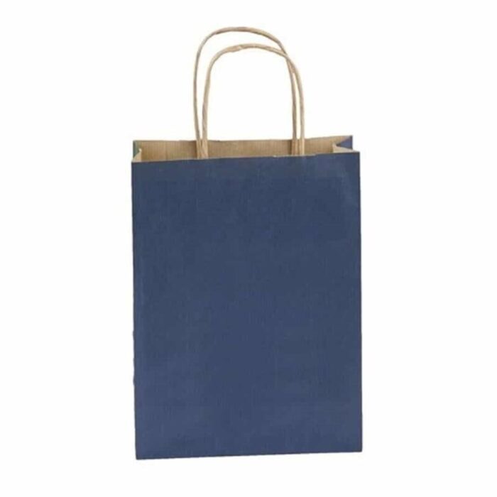 BOLSA PAPEL KRAFT 25X32 ASA RIZO KRAFF AZUL