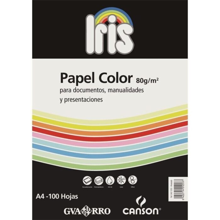 PAPEL CANSON A4 100H.80GR.AZUL PASTEL