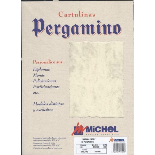 PAPEL PERGAMINO A4 MARMOL 200GR PAQ.25UNID