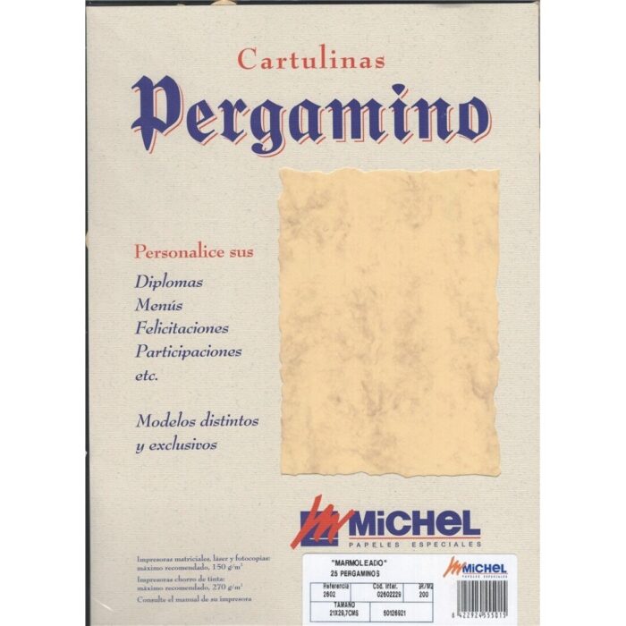 PAPEL PERGAMINO A4 R/2602 MARMOL 200GR PAQ.25UNID