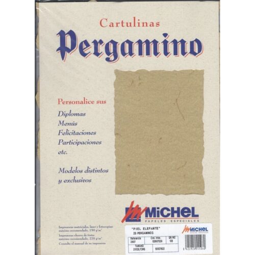 PAPEL PERGAMINO A4 PIEL ELEFANTE 125GR PAQ.25UNID