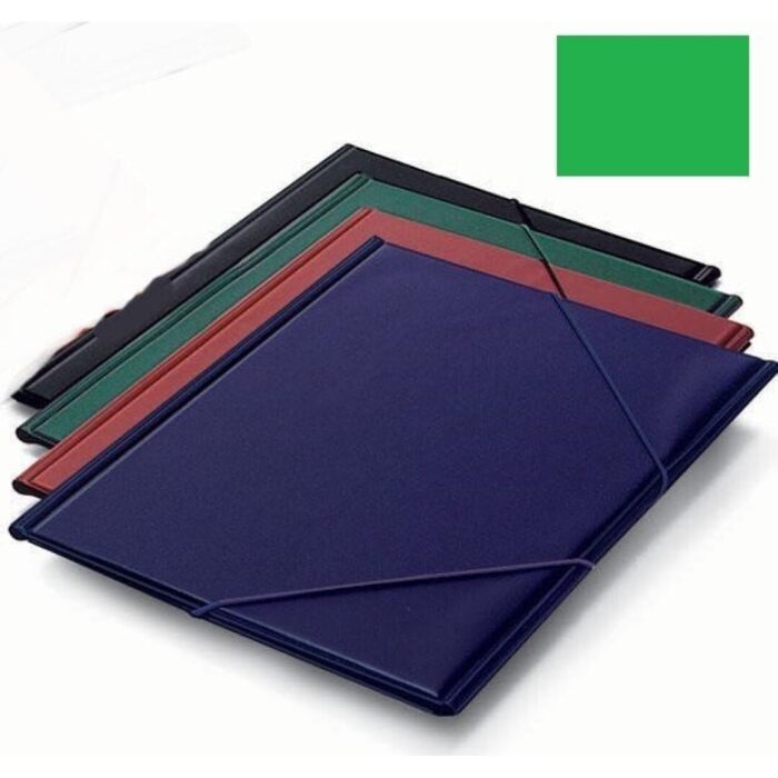 CARPETA C/GOMA PVC 4º SOLAPAS VERDE