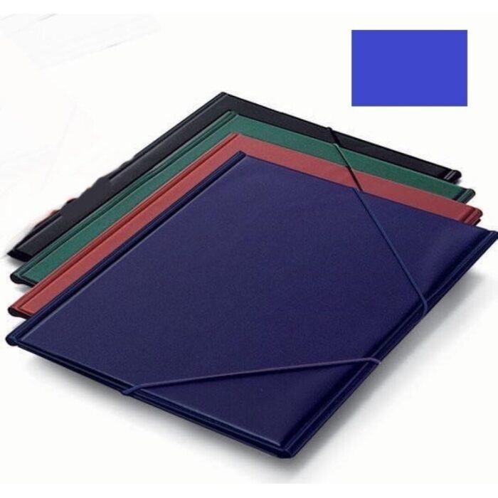 CARPETA C/GOMA PVC Fº SOLAPAS AZUL