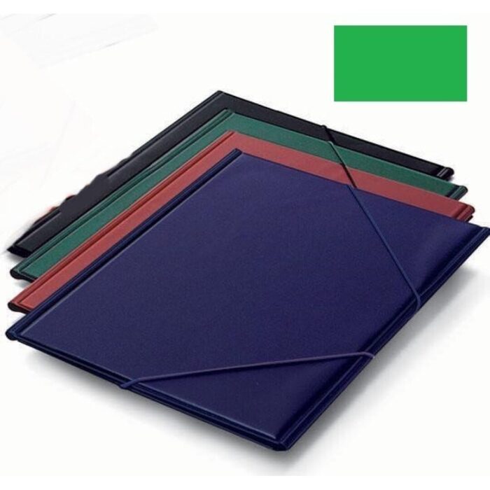 CARPETA C/GOMA PVC Fº SOLAPAS VERDE