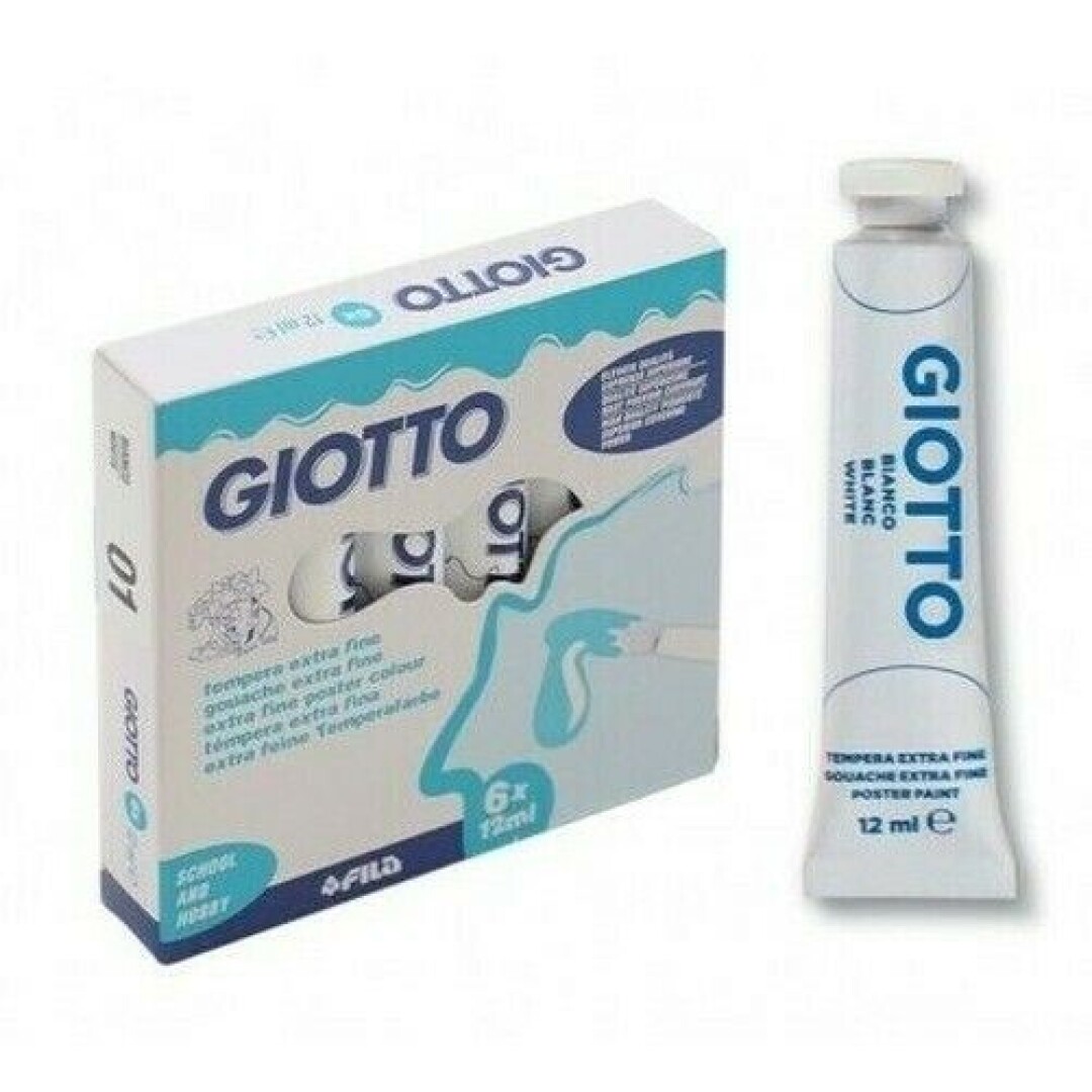 TEMPERA GIOTTO TUBO 12ML.BLANCA - La Mejor Papelería