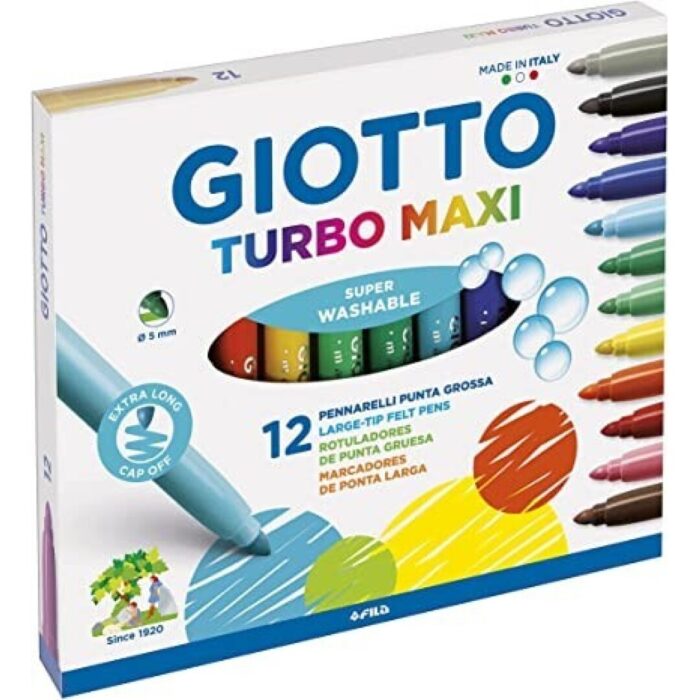 ROTULADOR GIOTTO TURBO MAXI 12COLORES