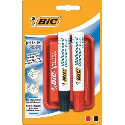 ROTULADOR PIZARRA BIC 2UNID+BORRADOR