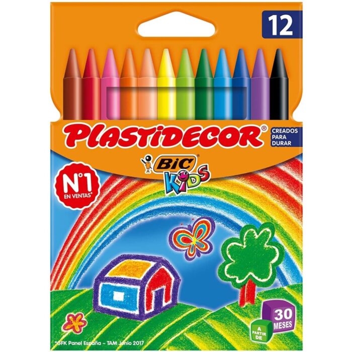 CERA PLASTIDECOR 12 COLORES