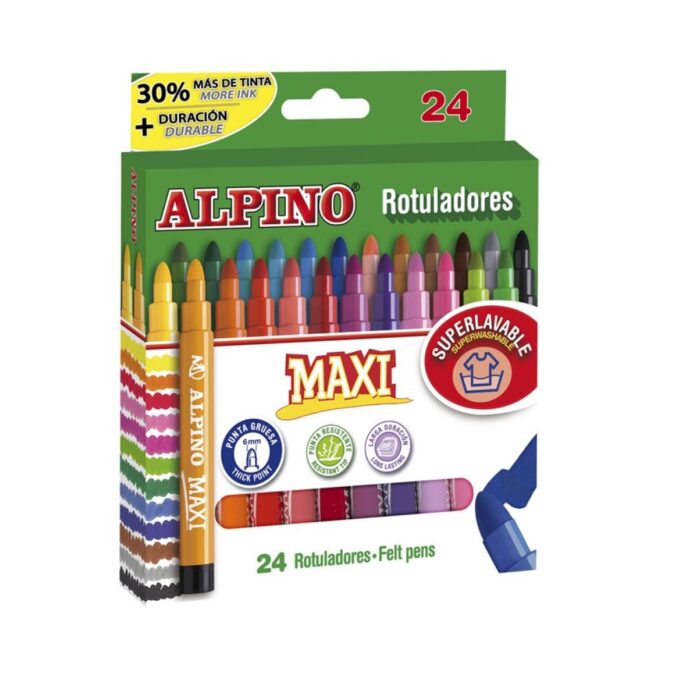 ROTULADOR ALPINO MAXI 24COLORES