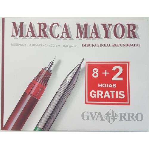 PAPEL DIBUJO LINEAL 150GR.A4+ 10H.MARCA MAYOR