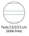 BLOC ESPIRAL TAUROPLASTIC 80H Fº PAUTA 2.5 90GR