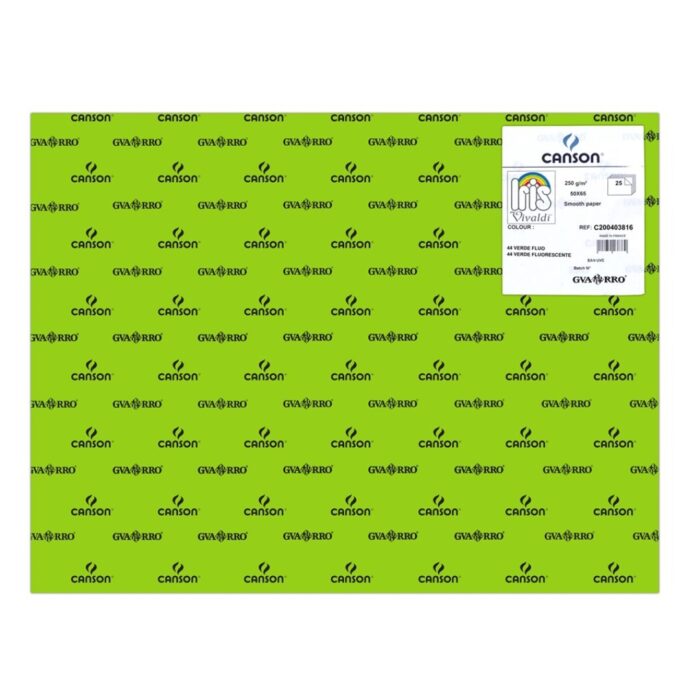 CARTULINAS CANSON 50X65 FLUORESCENTE VERDE