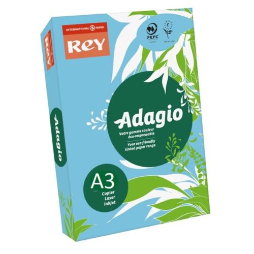 PAPEL ADAGIO A3 500H 80GR AZUL CELESTE