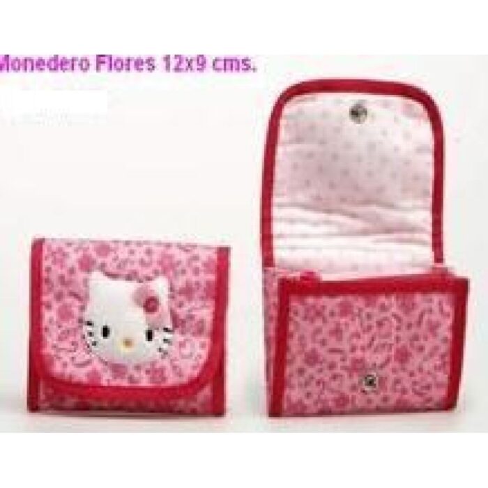 ¨MONEDERO PVC FLORES HELLO KITTY