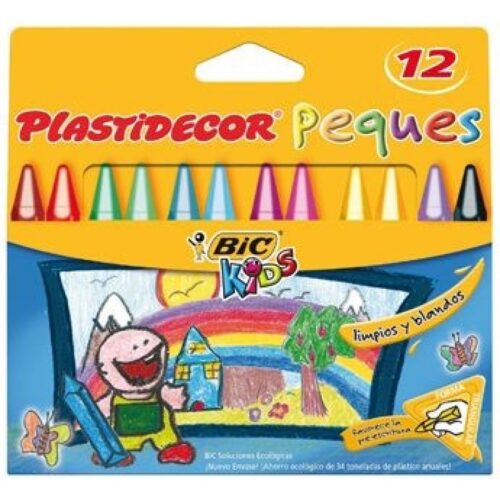 CERA PLASTIDECOR PEQUES 12 COLORES