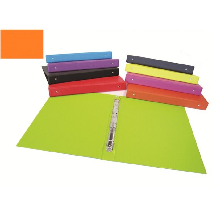 CARPETA ANILLAS PVC 4A 4º 25MM LISA FUN NARANJA