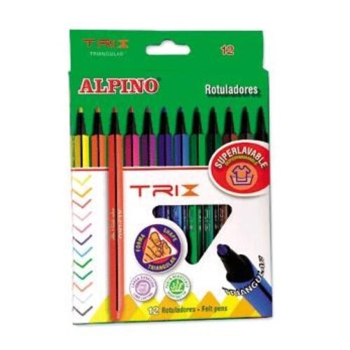 ROTULADOR ALPINO TRIX 12COLORES