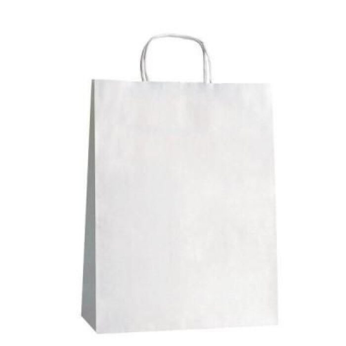 BOLSA PAPEL KRAFT 27X37 ASA RIZO KRAFF BLANCO