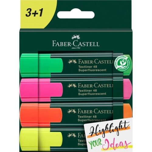 FLUORESCENTE FABER BLISTER 4UDS