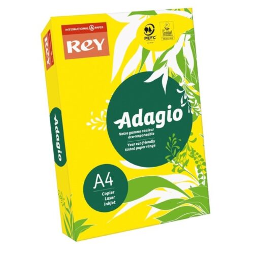 PAPEL ADAGIO A4 500H 80GR AMARILLO INTENSO Nº66