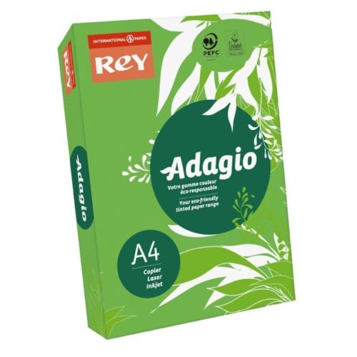 PAPEL ADAGIO A4 500H 80GR VERDE INTENSO Nº 52