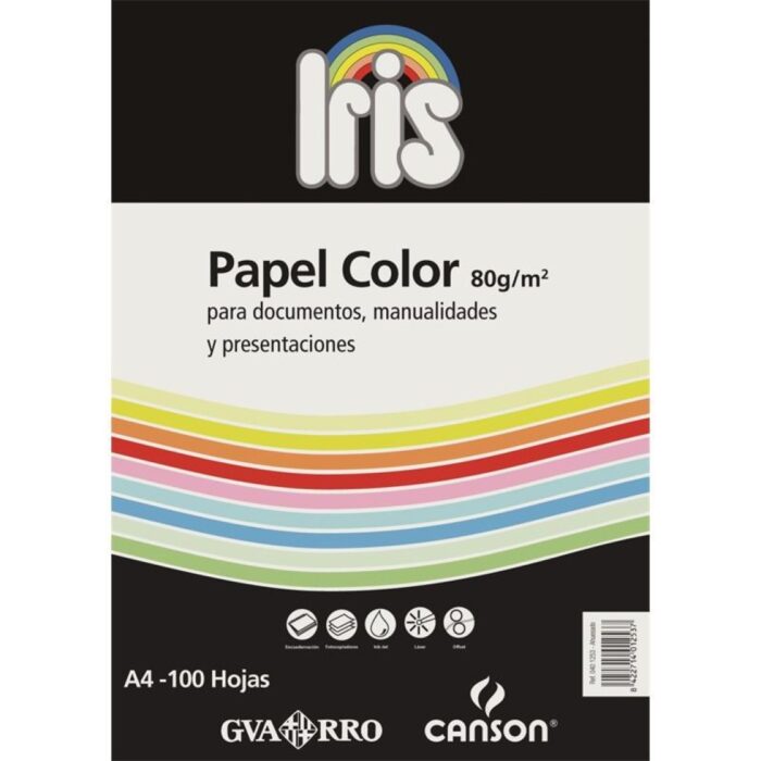 PAPEL CANSON A4 100H.80GR.ROJO TOMATE