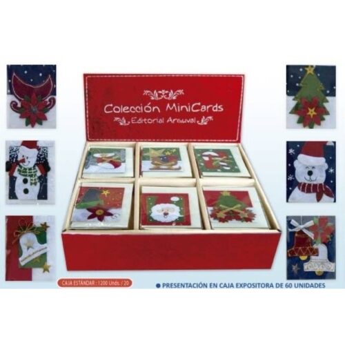 TARJETA MINI CHRISTMAS NATURA U EXP.60UDS