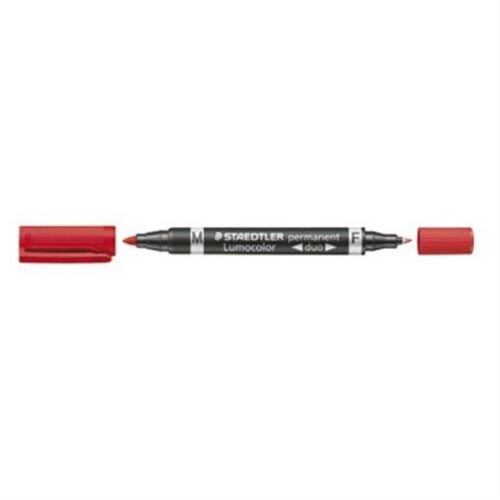 ROTULADOR STAEDTLER PERM.DOBLE PUNTA 348 ROJO