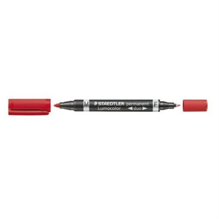 ROTULADOR STAEDTLER PERM.DOBLE PUNTA 348 ROJO