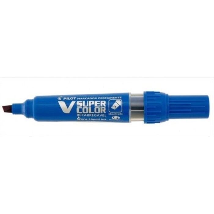 ROTULADOR PILOT V-SUPERCOLOR BISELADA LIQUID AZUL