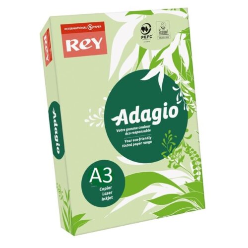 PAPEL ADAGIO A3 500H 80GR VERDE ESMERALDA