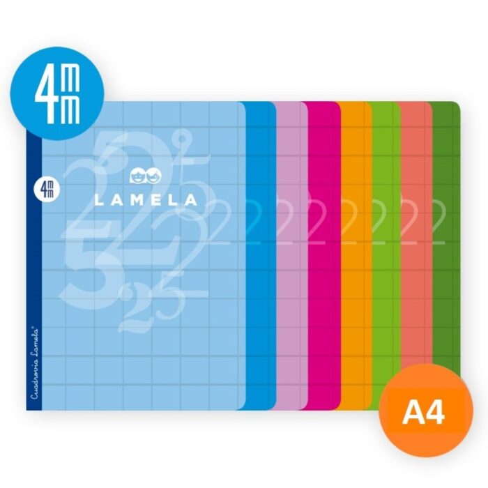 CUADERNO LAMELA A4 4MM 50H SURTIDO