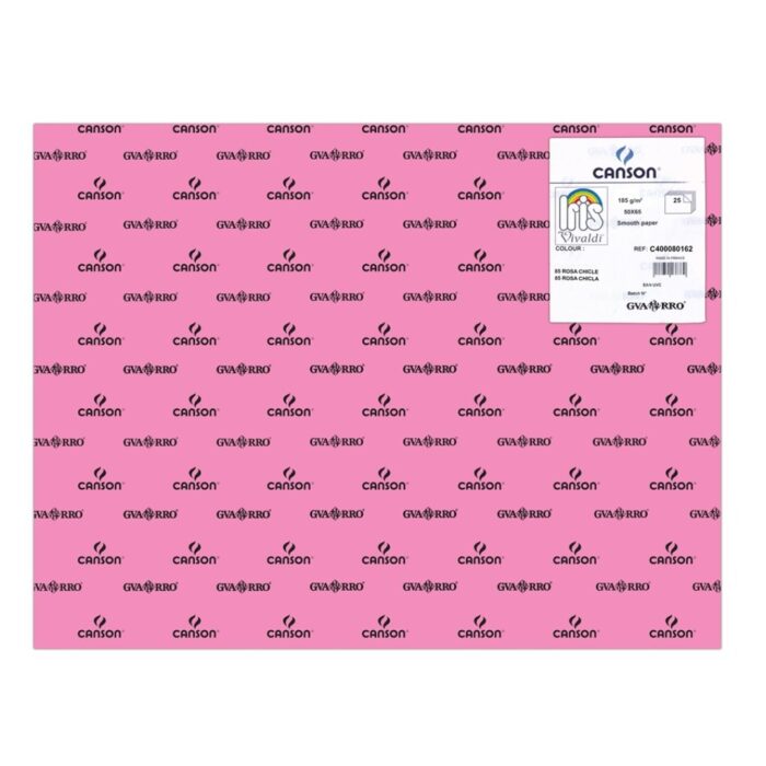 CARTULINAS CANSON 50X65 ROSA CHICLE 25UNID.