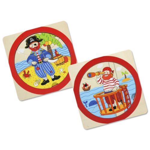 ¨PUZZLE MADERA CIRCULAR PIRATAS