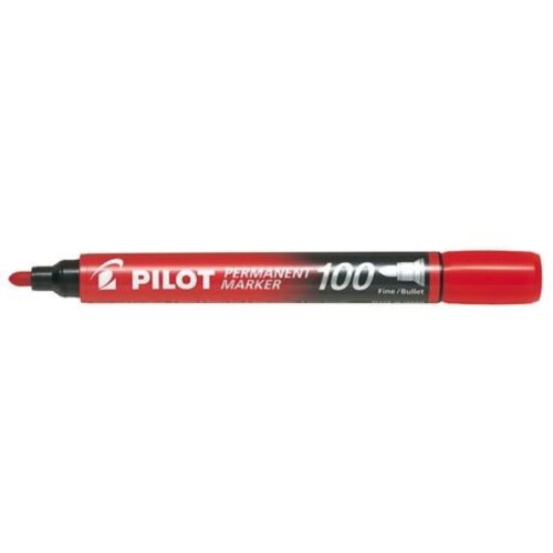 ROTULADOR PILOT SC100 PERMANENTE ROJO P/REDONDA