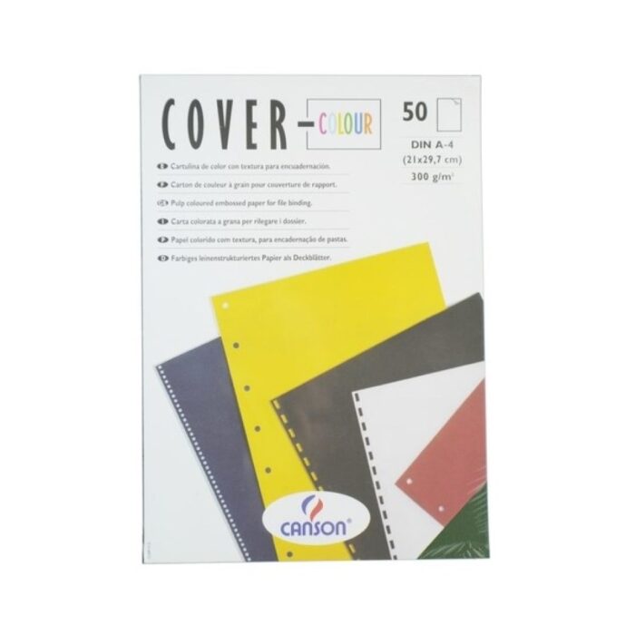 LAMINAS ENCUADERNAR A4 COVERCOLOR 300G ULTRAMAR 50