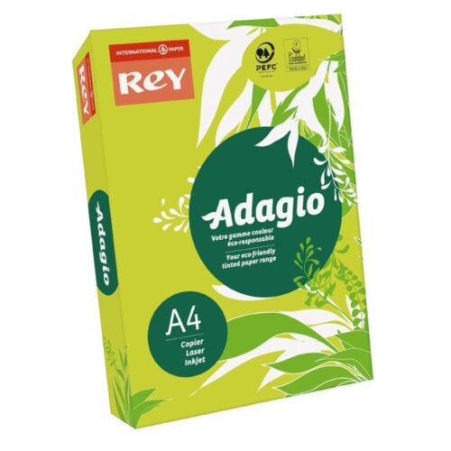 PAPEL ADAGIO A4 500H 80GR KIWI FLUORESCENTE Nº 14