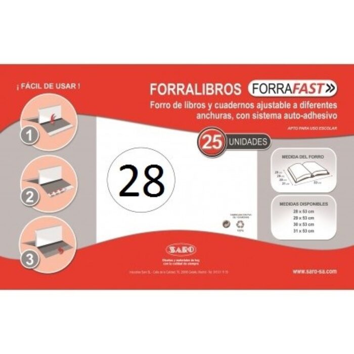 FORRALIBRO AUTOAJUSTABLE 280MM SARO 25UDS