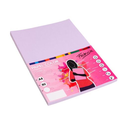 PAPEL FABRI A4 100H.80GR LILA