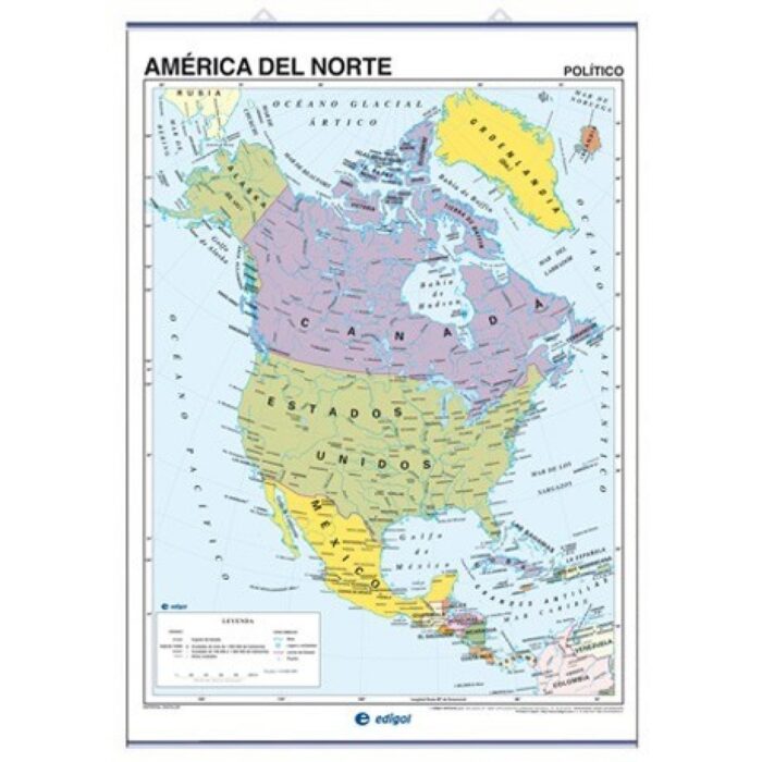 MAPA MURAL AMERICA DEL NORTE