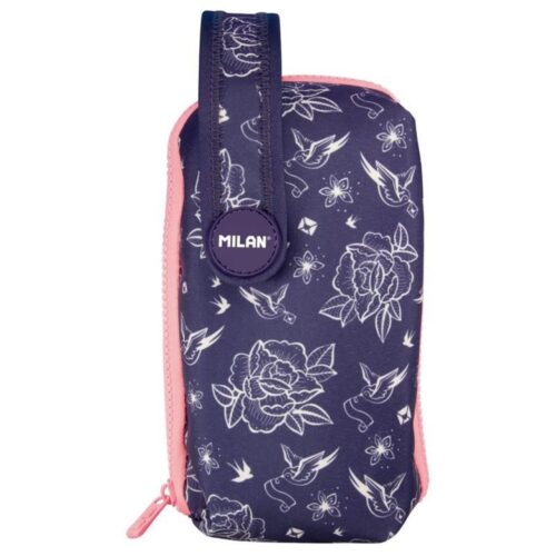 ¨PLUMIER MILAN KIT CON PORTATODO FLOWERS BLUE