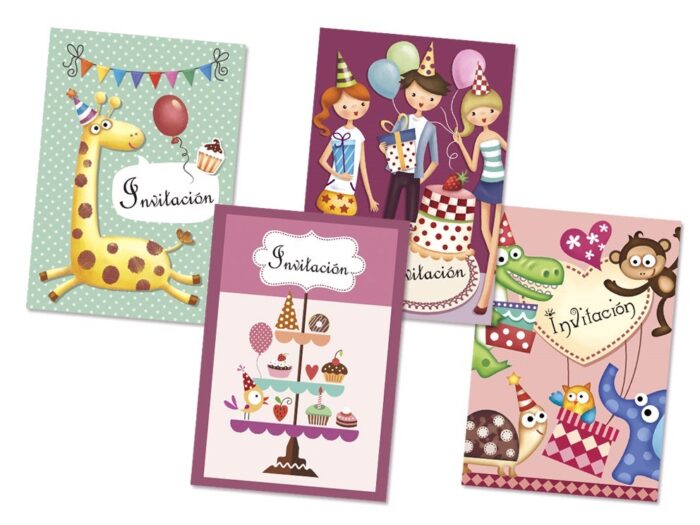 ¨TARJETA INVITACION CUMPLEAÑOS NIÑAS TROQUELADAS