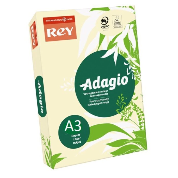 PAPEL ADAGIO A3 500H 80GR MARFIL