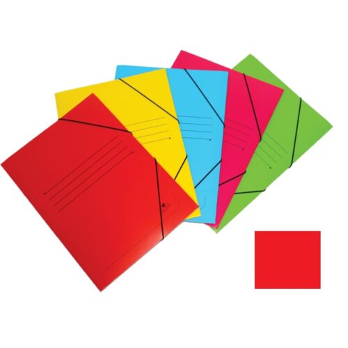 CARPETA C/GOMA CARTON Fº SOLAPA COLOR ROJO