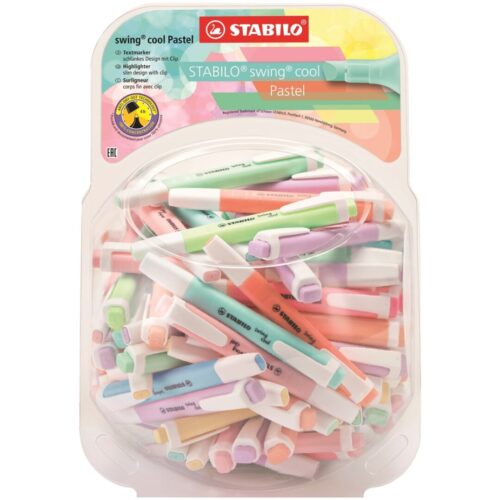 FLUORESCENTE STABILO SWING PASTEL BOMBONERA 100UDS