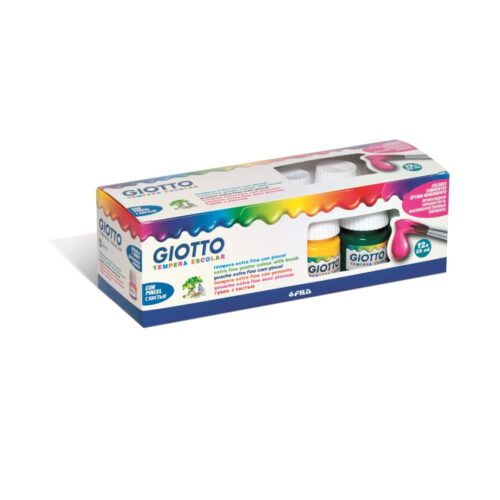 TEMPERA GIOTTO 25ML 12COL+PINCEL