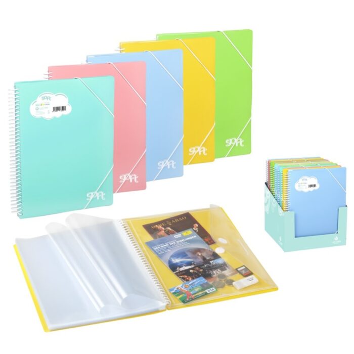 CARPETA FUNDAS ARCHIVEX SOFT PP ESPIRAL EXP. 16UDS