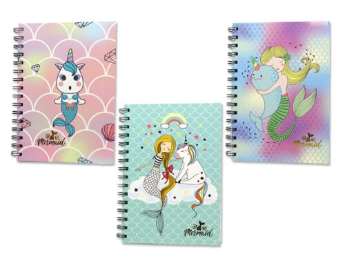 CUADERNO ESPIRAL A5 80H SIRENAS