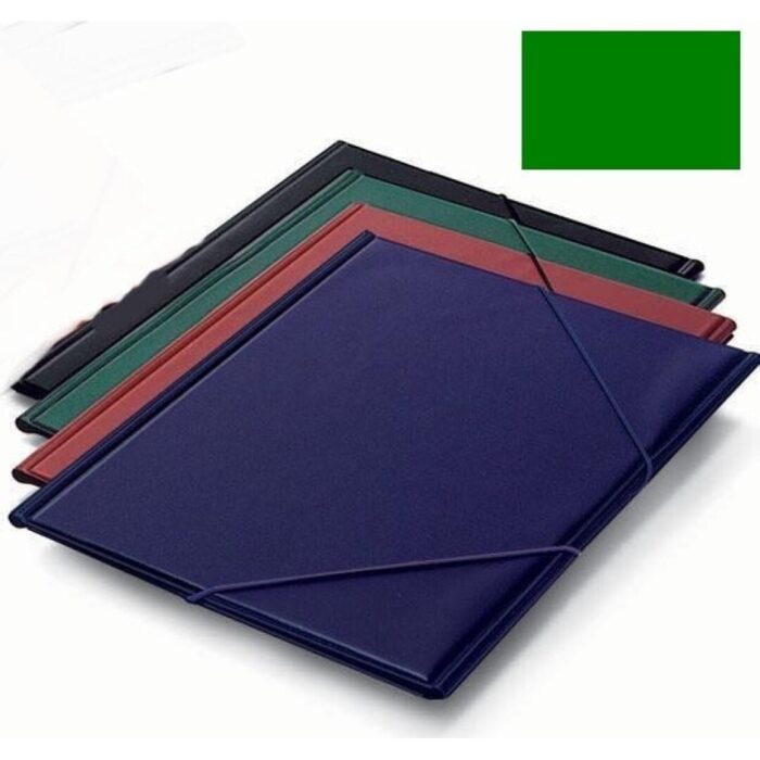 CARPETA C/GOMA PVC Fº SENCILLA VERDE